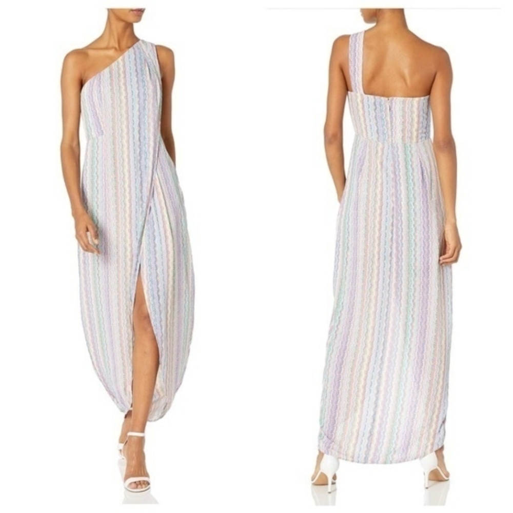 🆕️ 💞BCBG MaxAzria💞 - Multi "Dries" Georgette Print One-Shoulder Maxi Dress